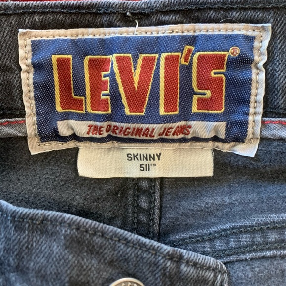 LEVI'S Black Label 511 Skinny Jeans Fade Black - Picture 6 of 7